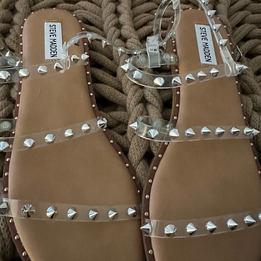 Steve Madden Ankle Wrap Stud Sandals